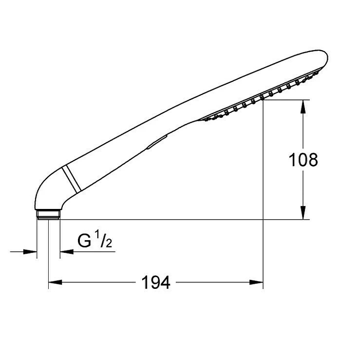 BAUHAUS Grohe Handbrause Rainshower Eco 120 Anzahl Funktionen: 2, Chrom – Bild 2