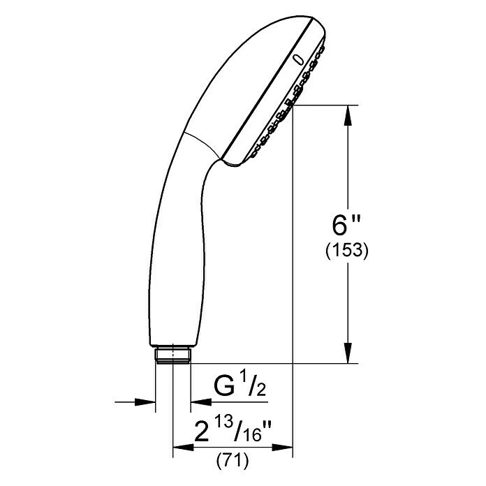 BAUHAUS Grohe Tempesta 100 Handbrause Anzahl Funktionen: 3, 9,5 L/min Bei 3 Bar, Chrom – Bild 3
