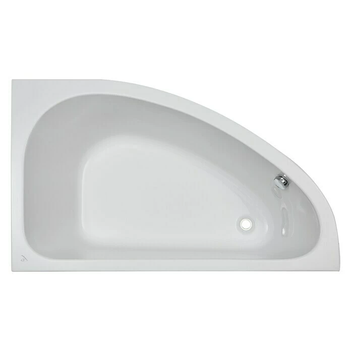 BAUHAUS Camargue Eckbadewanne Houston L X B: 160 X 95 Cm, Linksseitig, Sanitäracryl, Weiß