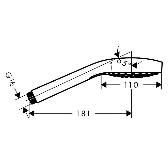 BAUHAUS Hansgrohe Handbrause Croma Select S Vario Anzahl Funktionen: 3, Durchmesser: 11 Cm, Weiß/Chrom – Bild 2