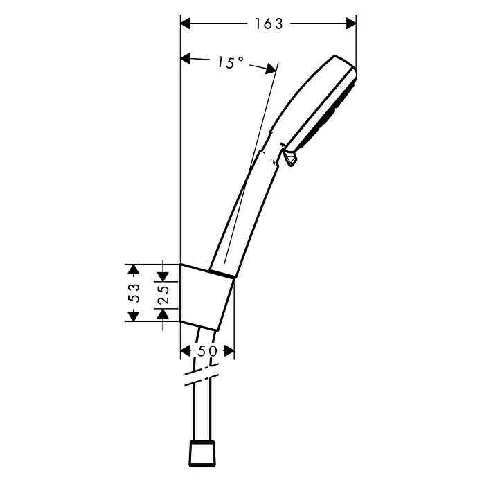 BAUHAUS Hansgrohe Crometta Brause-Set 100 Vario Anzahl Funktionen: 4, Durchmesser Handbrause: 10 Cm, Chrom – Bild 2