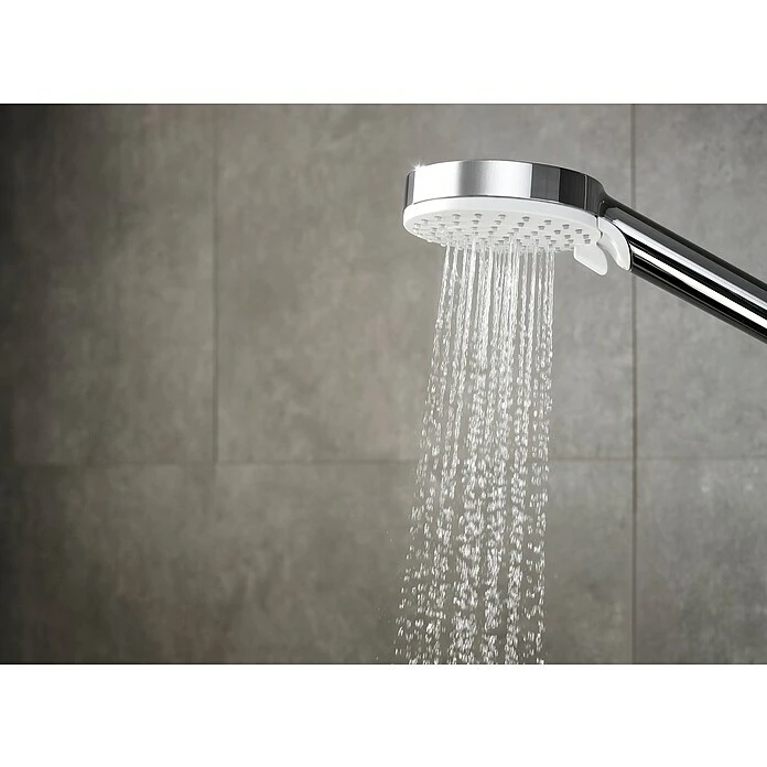 BAUHAUS Hansgrohe Crometta Handbrause Vario Anzahl Funktionen: 2, Durchmesser: 10 Cm, Weiß/Chrom – Bild 6