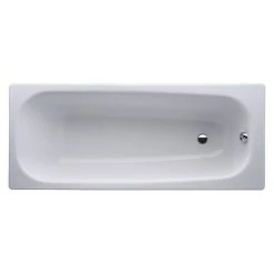 BAUHAUS Sanicomfort Stahl-Badewanne 160 X 70 Cm, Stahl-Email, Weiß
