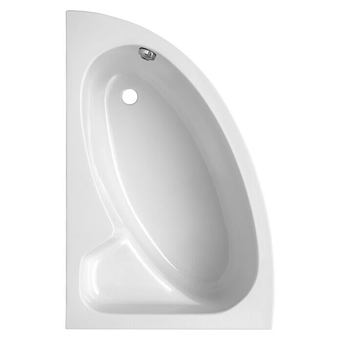 BAUHAUS Ottofond Badewanne Sansibar B Linksseitig, 150 X 97 Cm, Sanitäracryl, Weiß – Bild 2