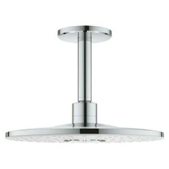 BAUHAUS Grohe Rainshower SmartActive Kopfbrausen-Set 310 Durchmesser: 31 Cm, 25 L/min Bei 3 Bar, Deckenmontage, Moonwhite/Chrom
