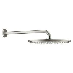 BAUHAUS Grohe Rainshower Cosmopolitan 310 Kopfbrausen-Set Durchmesser: 31 Cm, 9,5 L/min Bei 3 Bar, Wandmontage, Supersteel
