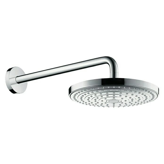 BAUHAUS Hansgrohe Kopfbrausen-Set Raindance Select S 240 Durchmesser: 24 Cm, 17 L/min Bei 3 Bar, Wandmontage, Chrom