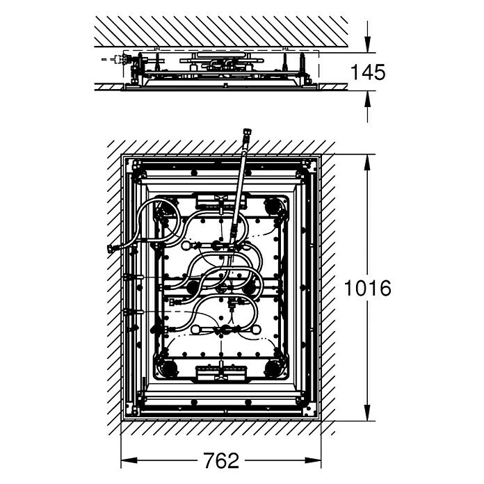 BAUHAUS Grohe Rainshower F-Series 40 Kopfbrause L X B: 76,2 X 101,6 Cm, 25 L/min Bei 3 Bar, Anzahl Funktionen: 6, Chrom – Bild 2