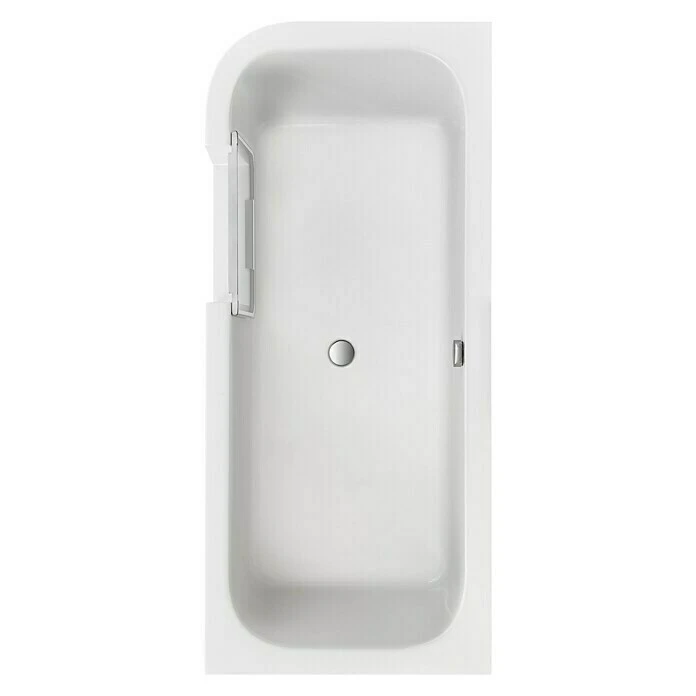 BAUHAUS Ottofond Badewanne Pueblo 180 X 80 Cm, Linksseitig, Mit Ab- & Überlaufgarnitur, Sanitäracryl, Weiß – Bild 2