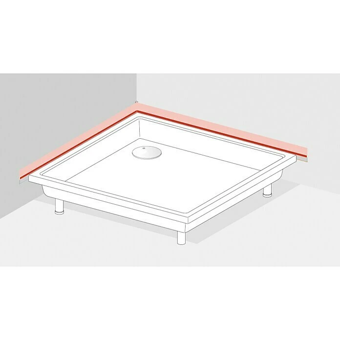 BAUHAUS Ottofond Wannenfugenband 3,3 M X 7,5 Cm, Rot – Bild 2