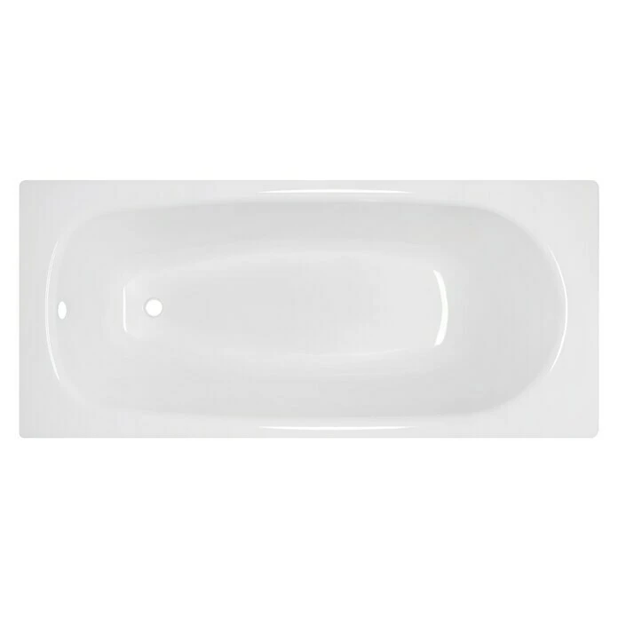BAUHAUS Sanicomfort Stahl-Badewanne 170 X 75 Cm, Stahl-Email, Weiß