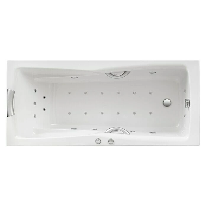 BAUHAUS Ottofond Whirlpool Santos 190 X 90 Cm, Sanitäracryl, Weiß