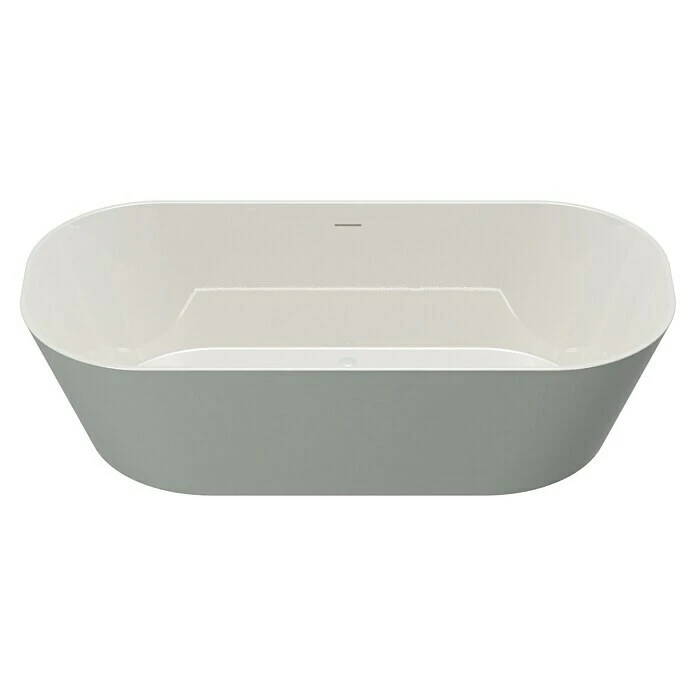 BAUHAUS Camargue Freistehende Badewanne Torino L X B: 170 X 80 Cm, 268 L, Sanitäracryl, Kieselgrau/Weiß – Bild 4