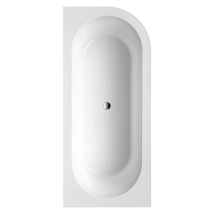 BAUHAUS Ottofond Badewanne Siesta Corner Rechtsseitig, 178 X 78 Cm, Sanitäracryl, Schwarz/Weiß – Bild 2