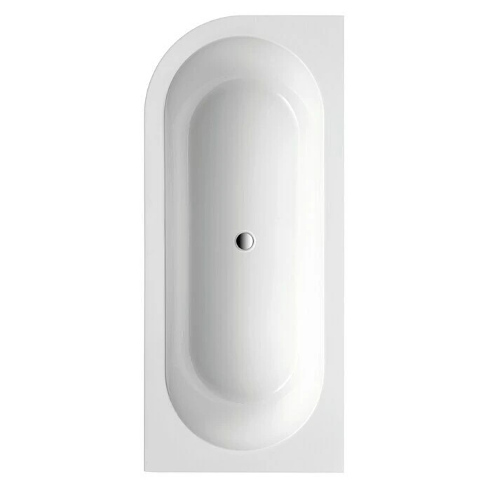 BAUHAUS Ottofond Badewanne Siesta Corner Linksseitig, 178 X 78 Cm, Sanitäracryl, Weiß – Bild 2