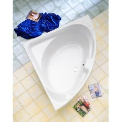 BAUHAUS Ottofond Eckbadewanne Papeete 136 X 136 Cm, Sanitäracryl, Weiß