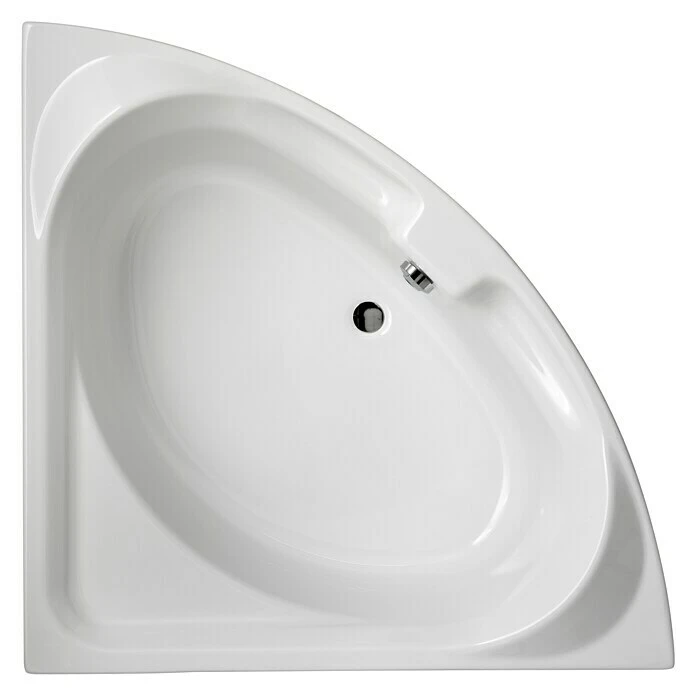 BAUHAUS Ottofond Eckbadewanne Papeete 136 X 136 Cm, Sanitäracryl, Weiß – Bild 2