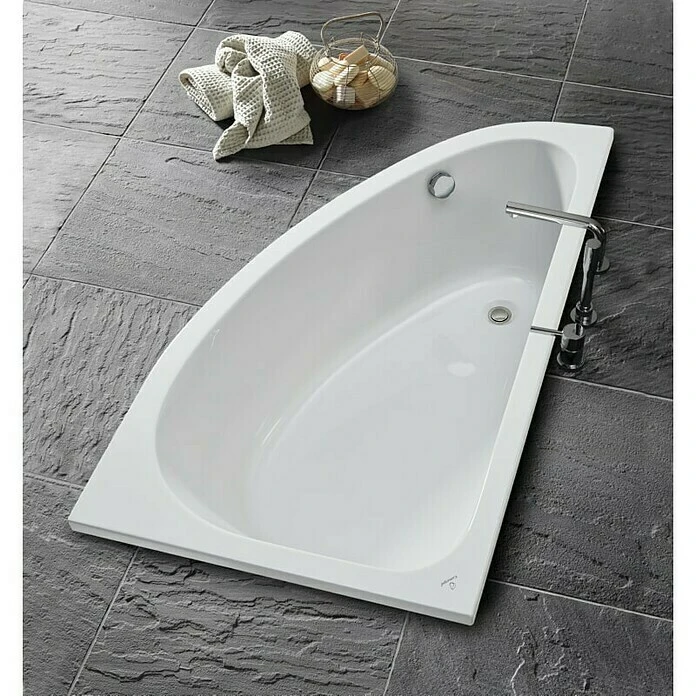 BAUHAUS Camargue Eckbadewanne Houston L X B: 160 X 95 Cm, Rechtsseitig, Sanitäracryl, Weiß – Bild 4