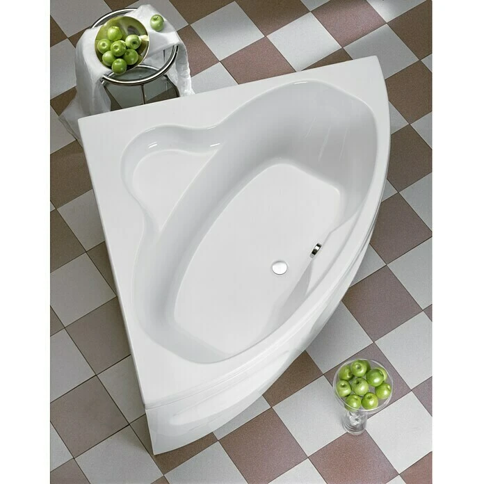 BAUHAUS Ottofond Eckbadewanne Odessa 147,5 X 147,5 Cm, Sanitäracryl, Weiß