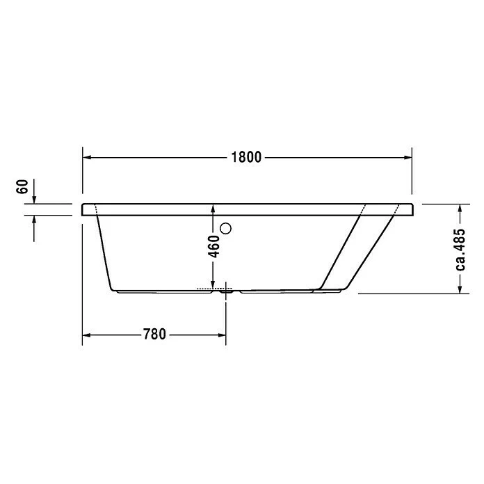 BAUHAUS Duravit Badewanne Paiova 180 X 140 Cm, Raumecke Rechts, Sanitäracryl, Weiß – Bild 4
