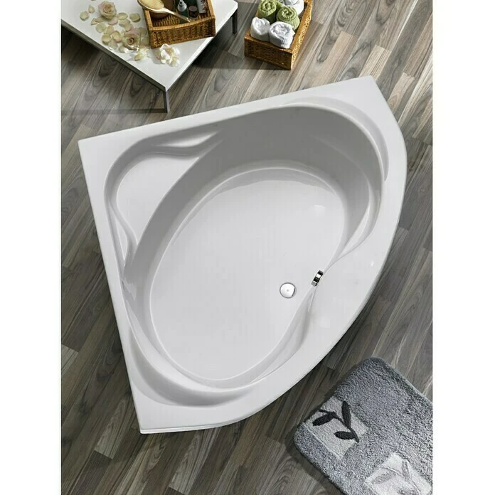 BAUHAUS Ottofond Eckbadewanne Maya 145 X 145 Cm, Sanitäracryl, Weiß