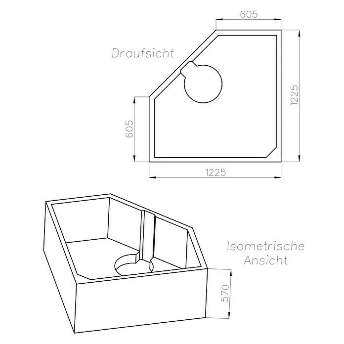 BAUHAUS Ottofond Wannenträger Agadir Passend Für: Ottofond Eckbadewanne Agadir 125 X 125 Cm – Bild 2