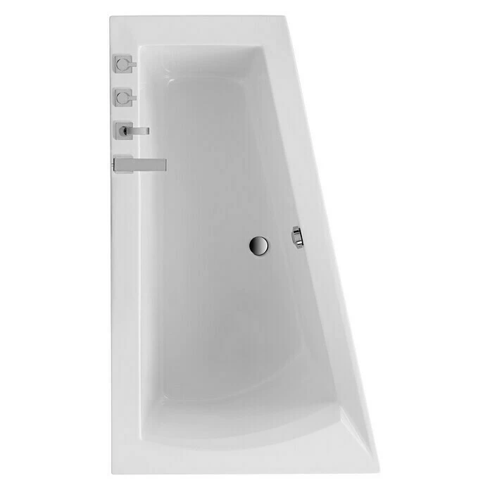 BAUHAUS Ottofond Badewanne Cebu 1 B Linksseitig, 160 X 100/67,5 X 51 Cm, Sanitäracryl, Weiß – Bild 2