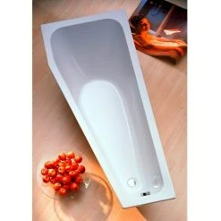 BAUHAUS Ottofond Badewanne Durban Linksseitig, 170 X 75/40 X 41,5 Cm, Sanitäracryl, Weiß