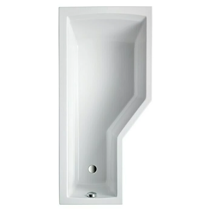 BAUHAUS Ottofond Badewanne Flint A Rechtsseitig, 170 X 80/55 X 45 Cm, Sanitäracryl, Weiß – Bild 2