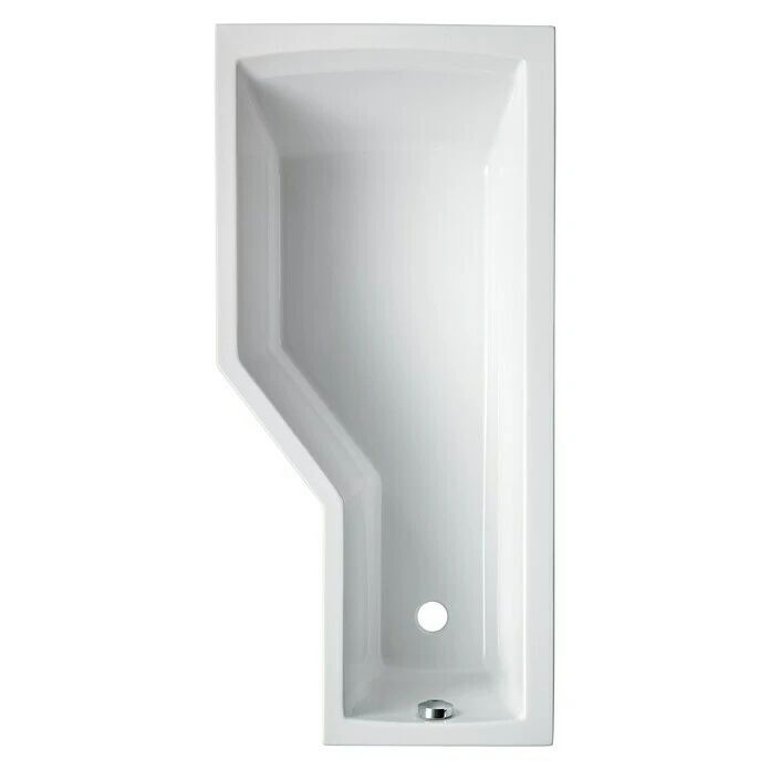 BAUHAUS Ottofond Badewanne Flint B Linksseitig, 170 X 80/55 X 45 Cm, Sanitäracryl, Weiß – Bild 2