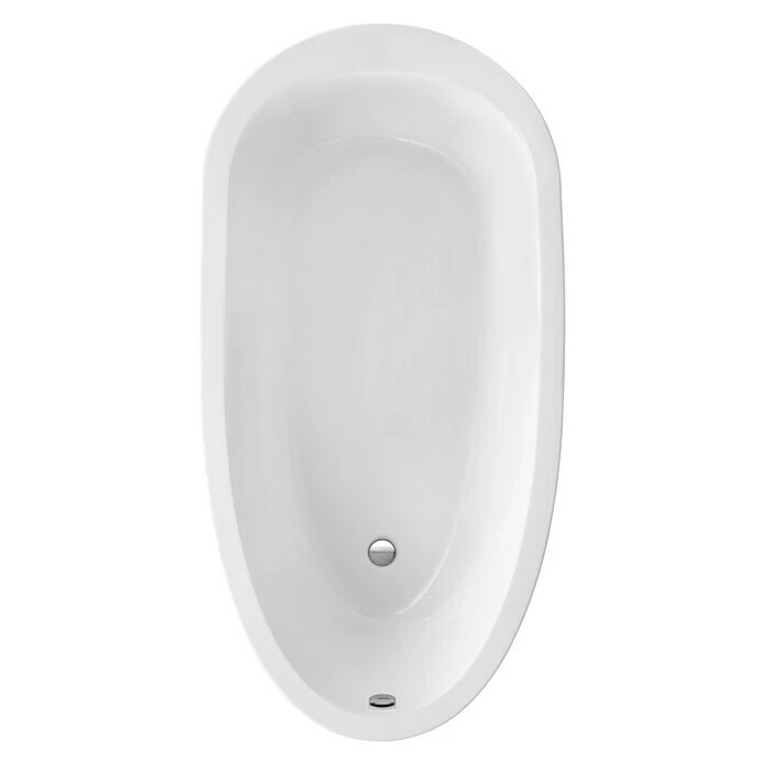 BAUHAUS Ottofond Freistehende Badewanne Crystal 185 X 95 Cm, Sanitäracryl, Weiß – Bild 2