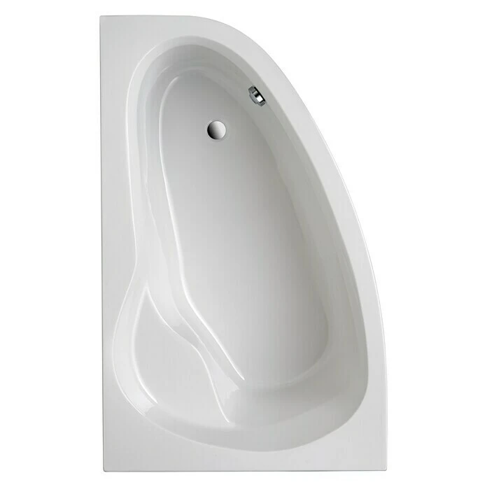 BAUHAUS Ottofond Eckbadewanne Mauritius B Linksseitig, 175 X 110 Cm, Sanitäracryl, Weiß – Bild 2