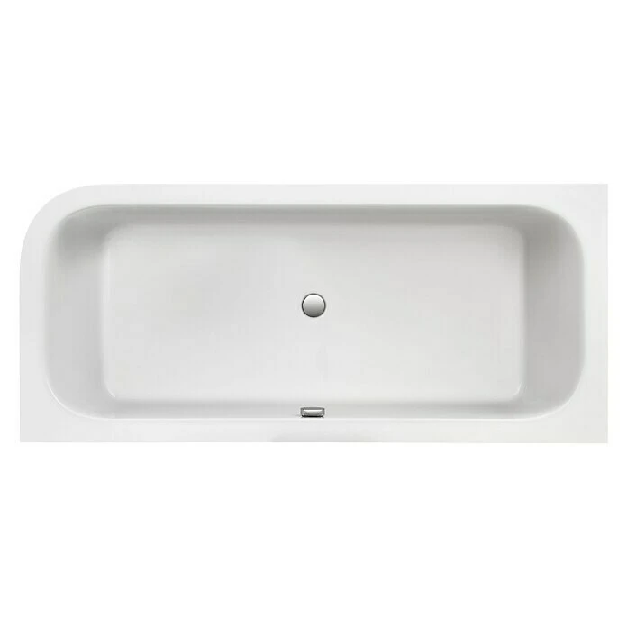 BAUHAUS Ottofond Badewanne Bonita 180 X 80 Cm, Rechtsseitig, Mit Ab- & Überlaufgarnitur, Sanitäracryl, Weiß – Bild 2