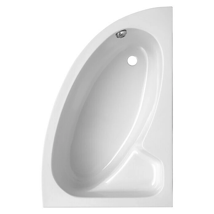 BAUHAUS Ottofond Badewanne Sansibar A Rechtsseitig, 150 X 97 Cm, Sanitäracryl, Weiß – Bild 2