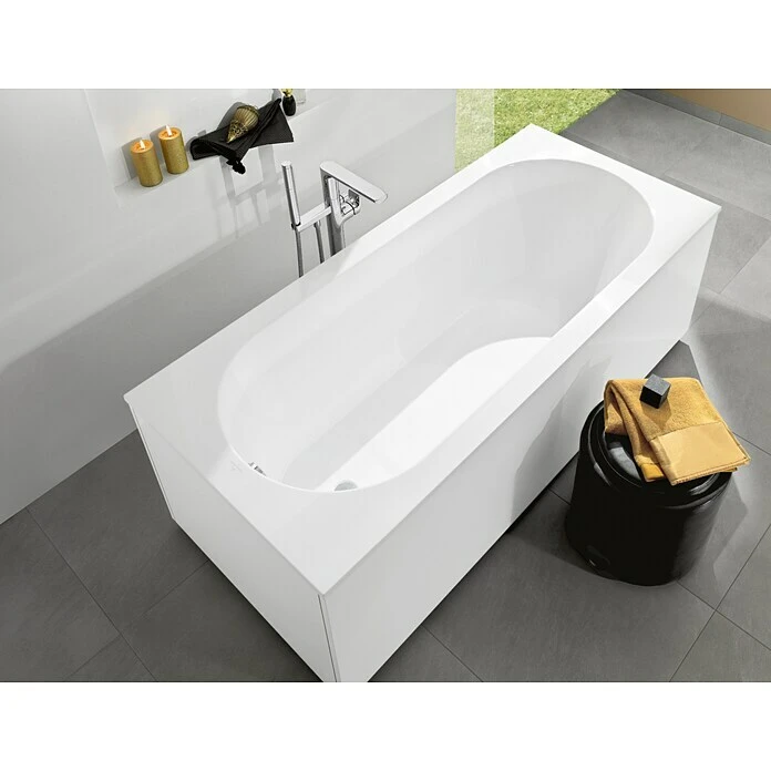 BAUHAUS Villeroy & Boch Badewanne Oberon 160 X 75 Cm, Quaryl, Weiß – Bild 2