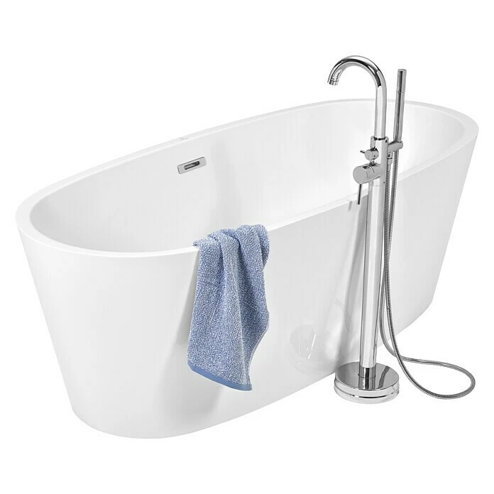 BAUHAUS Camargue Freistehende Badewanne Tao 174,5 X 78 Cm, Sanitäracryl, Weiß – Bild 3