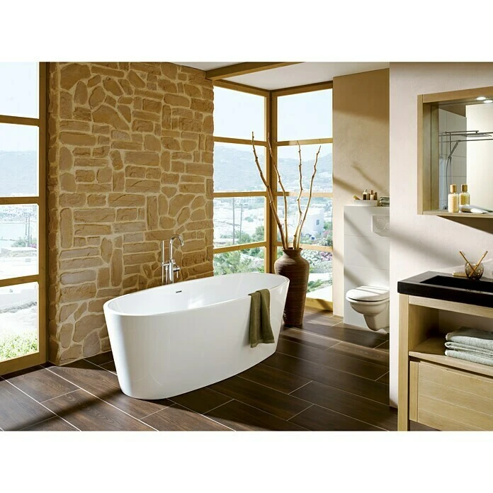 BAUHAUS Camargue Freistehende Badewanne Tao 174,5 X 78 Cm, Sanitäracryl, Weiß – Bild 6