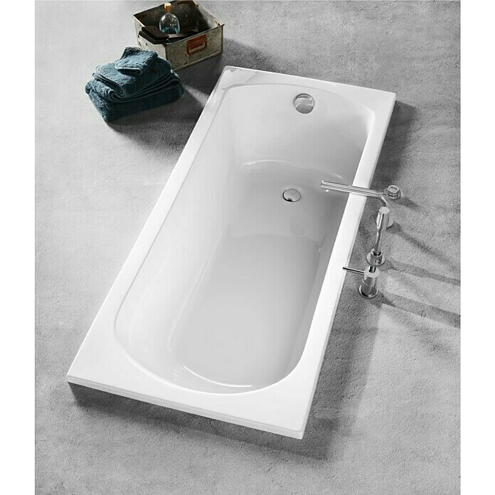 BAUHAUS Camargue Arles Badewanne L X B: 170 X 75 Cm, Sanitäracryl, Weiß – Bild 2