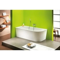 BAUHAUS Ottofond Badewanne Siesta Corner Rechtsseitig, 178 X 78 Cm, Sanitäracryl, Weiß