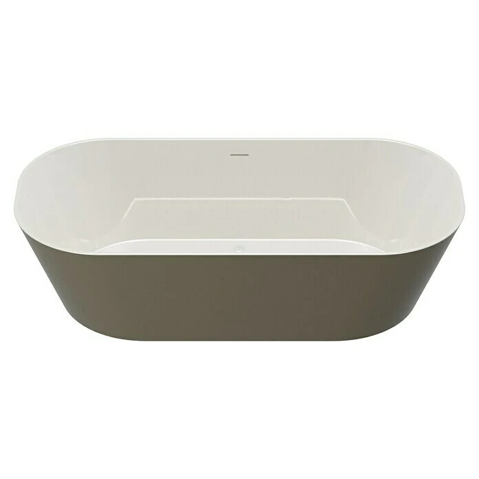 BAUHAUS Camargue Freistehende Badewanne Torino L X B: 170 X 80 Cm, 268 L, Sanitäracryl, Beige/Weiß – Bild 3