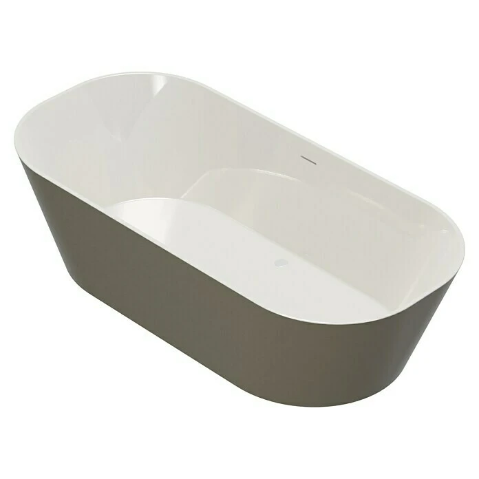 BAUHAUS Camargue Freistehende Badewanne Torino L X B: 170 X 80 Cm, 268 L, Sanitäracryl, Beige/Weiß – Bild 4