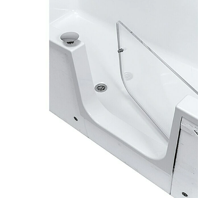 BAUHAUS Camargue Badewanne Open-The-Door Linksseitig, L X B: 180 X 80 Cm, Mit Glastür – Bild 2