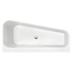 BAUHAUS Ottofond Badewanne Debby 155 X 75 Cm, Linksseitig, Mit Ab- & Überlaufgarnitur, Sanitäracryl, Weiß