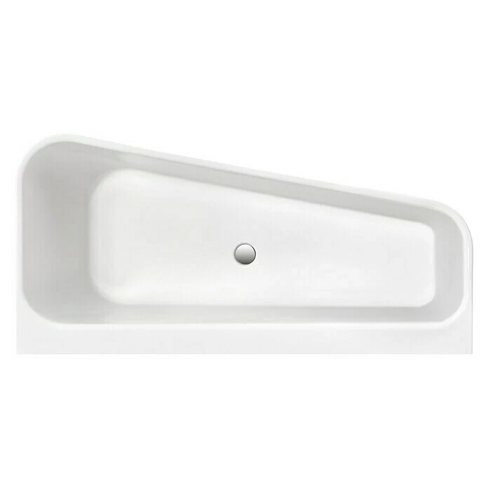 BAUHAUS Ottofond Badewanne Debby 155 X 75 Cm, Linksseitig, Mit Ab- & Überlaufgarnitur, Sanitäracryl, Weiß