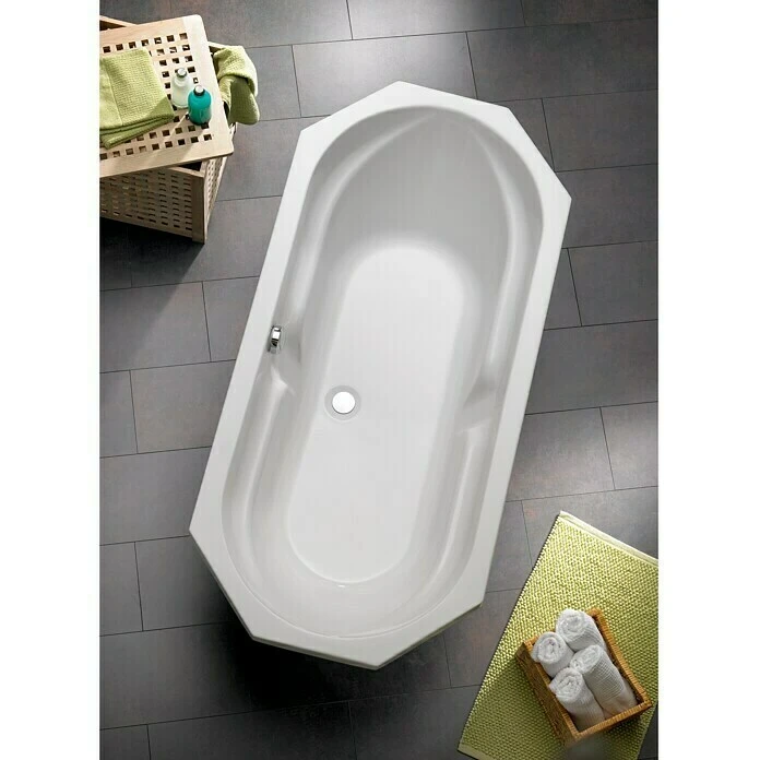 BAUHAUS Ottofond Badewanne Dakar 180 X 85 Cm, Sanitäracryl, Weiß