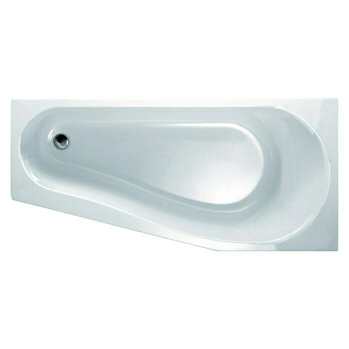 BAUHAUS Geberit Renova Nr. 1 Comprimo Badewanne Linksseitig, 160 X 75/50 X 44 Cm, Sanitäracryl, Weiß