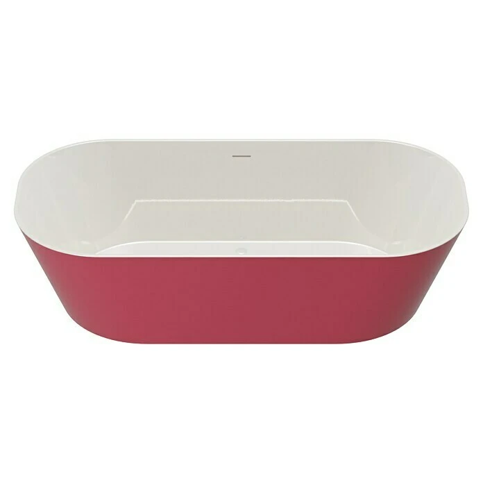 BAUHAUS Camargue Freistehende Badewanne Torino L X B: 170 X 80 Cm, 268 L, Sanitäracryl, Rot/Weiß – Bild 3
