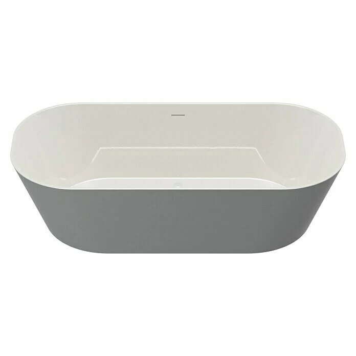 BAUHAUS Camargue Freistehende Badewanne Torino L X B: 170 X 80 Cm, 268 L, Sanitäracryl, Aluminium/Weiß – Bild 2