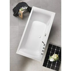 BAUHAUS Ottofond Badewanne Palermo 200 X 90 Cm, Sanitäracryl, Weiß