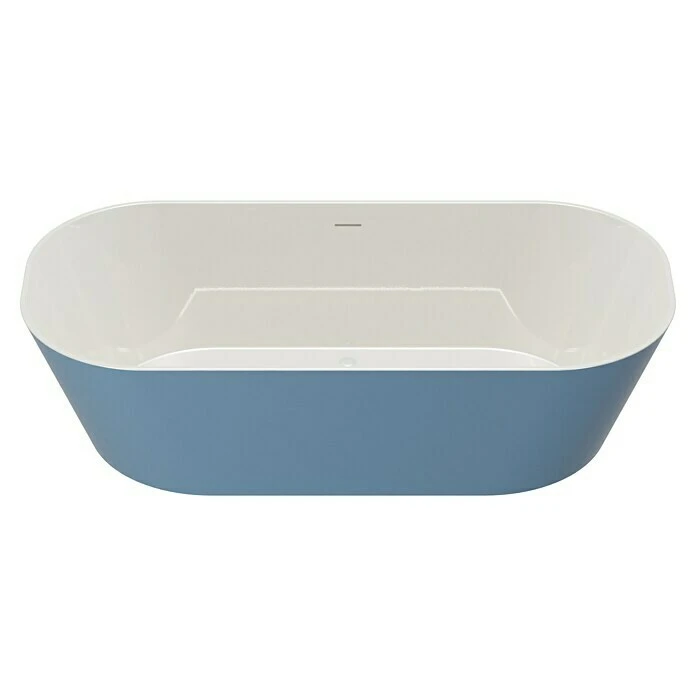 BAUHAUS Camargue Freistehende Badewanne Torino L X B: 170 X 80 Cm, 268 L, Sanitäracryl, Blau/Weiß – Bild 5